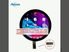 1080X1080 Round TFT Display 350 Cd/M2 Circular Monitor Screen 5 Inch With MIPI Interface