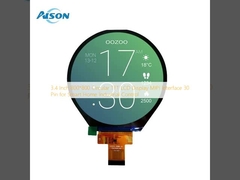 3.4 Inch 800*800 Circular TFT LCD Display MIPI Interface 30 Pin for Smart Home Industrial Control