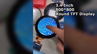 3.4 Inch 800*800 Circular TFT LCD Display