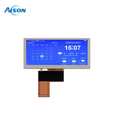 3.9 inch 480x128 Landscape Bar Type LCD Display 500 Cd/M2 Stretched Bar LCD Monitor Customized